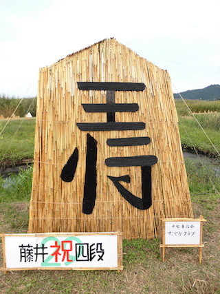 藤井聡太と王将の将棋の飾り駒の芸術作品.jpg